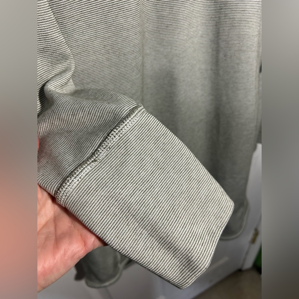 Tommy Bahama Tobago Bay half-zip sweatshirt dress in a tea leaf reversible small - Picture 7 of 15